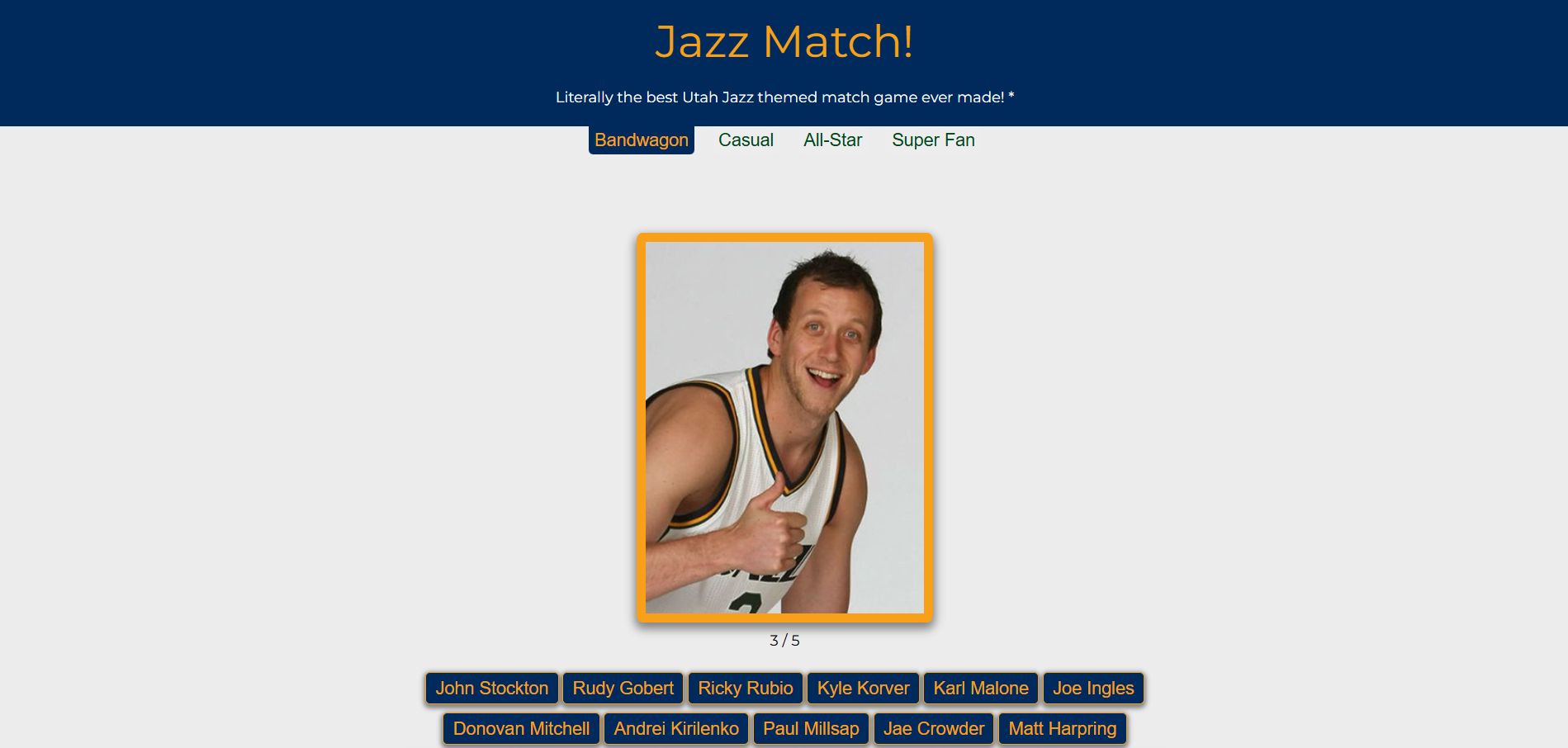 Screenshot of Jazzmatch game